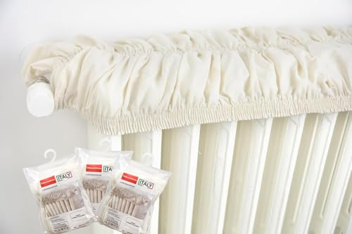 3 Piece Stretch Radiator Cover in Beige Extendable from 40 to 80 cm Ecru Radiator Cover Fabric Radiator Cover Fabric Radiator Cover 100% Cotton Fabric Heat Cover Made in Italy