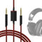 GEEKRIA Gaming-Audiokabel, kompatibel mit Astro A40 tr, A40, A30, A10 Gen 2, A10Gaming, geflochtenes Nylon-Headset-Kabel, 3,5-mm-Hilfs-Ersatz-Stereokabel mit Stummschaltung (6 ft/2 m), Rot