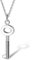 Dankadi Collier de Pendentif Clef pour Femme en 925 Argent Sterling, 18 à 22” Chaîne Mode avec Pendentif Clé Ajustable Fermoir Homard Cadeau de Bijou Écrin pour Fête Anniversaire Copine (Argent, 22)