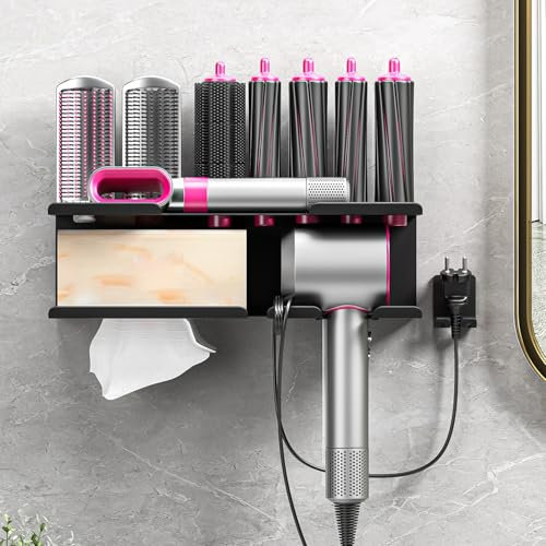 lifeicomall Soporte para secador de pelo,Soporte de pared Organizador para secador de pelo Dyson Supersonic.
