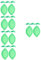 PRETYZOOM 5 Ensembles Plateau En Forme De Feuille Casse-croûte Corbeille De Fruits Pour Plateau Snack Divisé Panier De Fruits Plat Corbeille Assiette Green Plastique 8 Pièces * 5