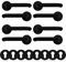 Bwintech 4 kit en acier inoxydable noir mat Poignée de porte,ferrure de porte pour portes de chambre,forme C，avec rosace à trou cylindrique Lock