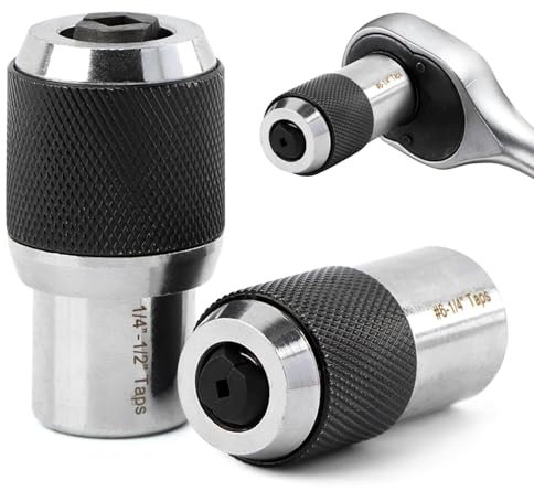 2PCS Tap Socket Set for M3-M6 & M8-M12 Taps, Extraction Tool With Adjustable Jaws, Suitable for Taps, Reamers, Screw Extractors(COLOR:black)