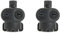 Abdeckung für Scheinwerferwaschdüsen Autoscheinwerfer-Reinigungswaschdüsen-Abdeckkappe for Scheinwerfer, for Nissan, for Qashqai J10, for Ford, for Mondeo Focus MK3 MK4 28646-BR00A(2 PCS Black)