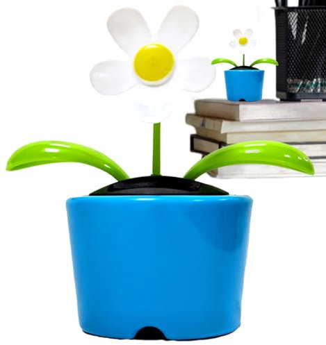 Solar Toys, Solar Powered Swinging Flower Figuren, wetterfest, Autozubehör, niedliche Tischdekoration für Heimdekorationen, Dashboard-Display, Pet, 11,9 x 11,9 x 5,9 cm