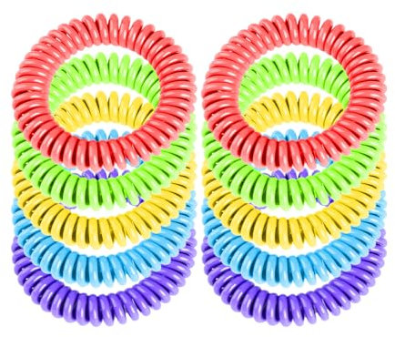 Bojueshaw 10pcs Natural Mosquito Repellent Bracelets,DEET-Free Insect Wristbands,Citronella Outdoor Protectionfor Adults & Kids