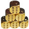 6cs da dadi in oro, dadi a 6 lati con angolo arrotondato, 0, 6 oro placcato, acrilico sostitutivo portatile per giochi da tavolo, giochi per feste, metal