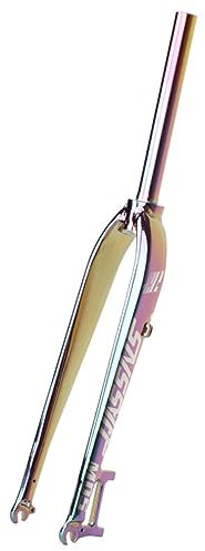 Forcella anteriore rigida MTB 26 27,5 29'' pollici per mountain bike, freno a disco, forcella tubolare dritta da 1-1/8'', lega di alluminio ultraleggera, QR 9X100mm (colore: multicolore, dimensioni: 2