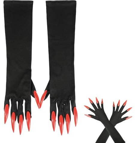 BinXiaoQin Krallen Handschuhe Halloween Black Krallen Halloween Handschuhe Claws Vampir Wolf FingernäGel Panther Gloves Hexenhandschuhe Katze Beast Cats Golves Handschuh Hexe Teufel Pfote