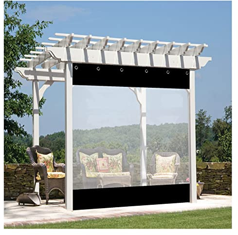 VagxTbs Lona Transparente PVC Cortinas Resistencia Desgarro 0,5mm Toldo Transparente Exterior for Terraza, Kiosko, Jardín, Personalizable(8x8m)
