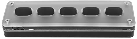 RASTKY Clavier de Jeu Programmable DIY, Mini Clavier Mécanique Macro à 5 Touches, Mini Muet en Silicone pour la Musique, Noir