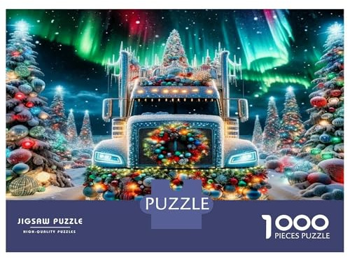 Zug Aurora Winter 1000 Teile Puzzle Festlicher Polar Express Premium Puzzle Stabile Pappe – DIY Familienspaß, Schöne Dekoration, Kinder 38x26cm/1000pcs
