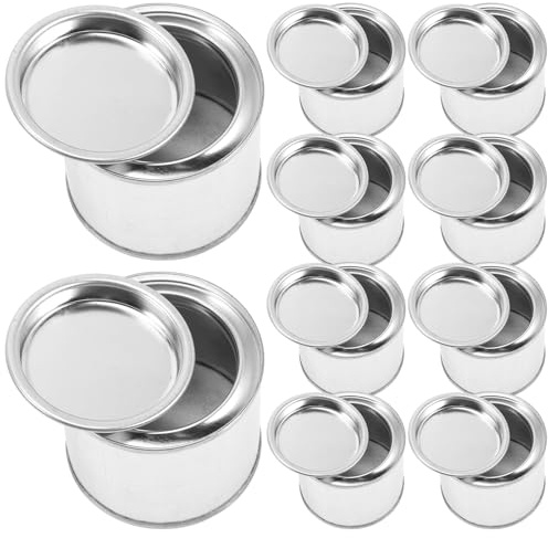GALPADA Lot de 10 Pots de Peinture à L'Huile en Métal 0,1L Couvercles Hermétiques pour Stockage Peinture Maquettes et Bricolage