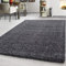 Teppium Moderner Hochflor Teppich Wohnzimmer 140 x 200 cm Grau - Shaggy Flauschiger Teppich, Extra Weich, Pflegeleicht und Einfarbig - für Schlafzimmer, Küche und Esszimmer