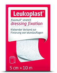 Fixomull® stretch von Leukoplast®, vollflächige Fixierung, 5 cm x 10 m, 1 Rolle, für empfindliche Haut