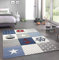 CARPETIA Kinderteppich Spielteppich Kinderzimmer Jungen Maritim Meer kariert blau Größe 200 x 290 cm