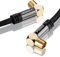 SEBSON Cable Antena TV 2m Acodado, Macho/Hembra, Blindado Cuádruple 105dB 75 Ohm, Cable Coaxial TV (HDTV, UHD, 4K), Radio, Receptor