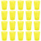Engelland - 20 x Plastikbecher, Trinkbecher, Gelb, Frostoptik, 250 ml, mit Eichstrich, bruchfest, stapelbar, Mehrweg, Kunststoff, wiederverwendbar, Party-Becher, Trink-Glas