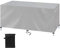 Gartenmöbel Abdeckung 220x140x100cm Silver Patio Rattan Möbel Schutzhülle, Abdeckplane für Gartenmöbel Outdoor Wasserdicht, 420D Oxford Gewebe Abdeckhaube Gartentisch für Stühle Möbelsets und Sofa