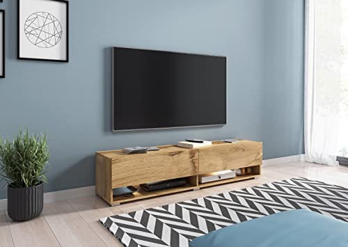 TV-Schrank 140/180 cm LOWBOARD A, TV-Schrank, TV-Schrank, TV-Ständer (140 cm, Wotan)