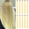 Blonde Haarverlängerungen Clip In für Mädchen 22 Zoll bunte gerade Farbige Haarverlängerungen für Party Highlights gefärbtes Haar Zubehör Haarteile für Kinder Frauen（10 PCS Blond）