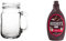 Olympia CE678 12x Handled Jam Jar Glasses 16oz 470ml Cocktail Beer Drinking Mugs & Hershey's Chocolate Syrup 680 g (Pack of 1)