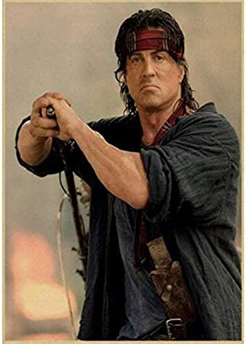 Poster Rambo Vintage Filmplakat, Wandkunst, Bilder, Leinwand, Malerei, Dekor, Kunstposter Und Drucke, Heimdekoration 50X70Cm Kein Rahmen