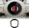 KUNGKIC Fibra di carbonio auto volante marcatura centraggio copertura adesivo centrale volante anello decorativo interno compatibile con FIAT 500 Abarth 595 2008-2023 accessorio Nero