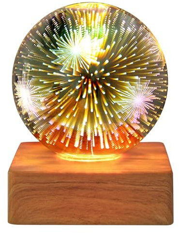 OSALADI Nachtlicht Nachttischlampe Romantische Nachtlampe Romantisches Projektorlicht Partyscheinwerferlampe Led-kugellampe Dekorative Tischlampe Stehen Fein Glas Kind Leichter Ball Weiß