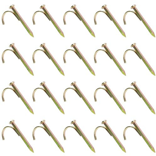 40Pcs Chiodi Di Fissaggio Del Tubo Dell'Acqua Morsetti,Tubo Di Acqua Di Fissaggio Unghie Acqua Gancio Chiodo Fascette,per Clip di per Tubi Dell'acqua,Bruciatori Erbacce,Ganci in Plastica e Cavi