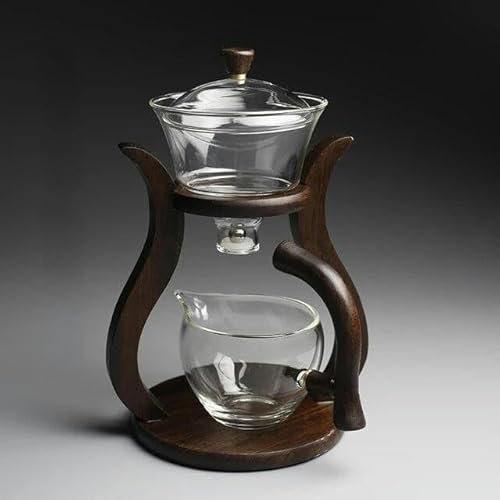 RAEF Théière en Verre Transparent, Service à thé Paresseux Domestique, Service à thé magnétique, Service à thé Semi-Automatique à Haute teneur en Borosilicate