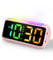 Netzu Wecker Digital, Digitaler Wecker Kinder mit Licht, Bunter LED Anzeige, 0-100% Helligkeitsdimmer, 2 Alarme, Snooze, 3 Wecklautstärke, USB Ladeanschluss, Kinderwecker für Schlafzimmer (Rosa)