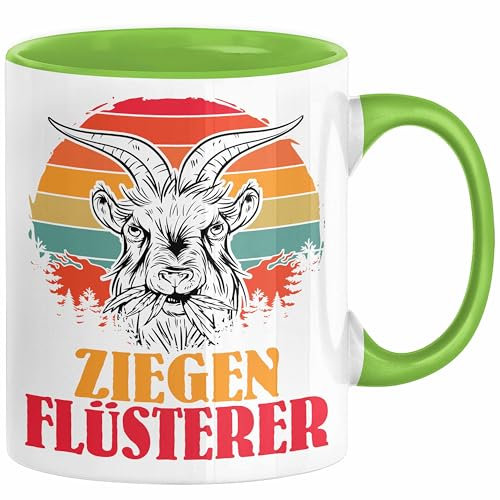 Ziegen Hirte Geschenk Tasse Ziegen Flüsterer Geschenkidee Ziegen-Liebhaber Kaffee-Becher (Grün)