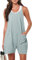 Haibang Salopette Donna Estiva Scollo a V Tute Corte Donna Senza Maniche Allentata Casual Jumpsuit con Tasche Morbida Monopezzi e Tutine Elegante Overall Rompers Pantaloncini Spiaggia Vacanza Outfit