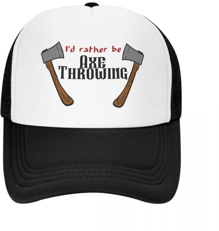 ZGGUOJU Baseball Cap for Men can be Customized I'd Rather be Axe Throwing Baseball Cap Military Tactical Cap Hard hat Beach hat Ladies Men's Outdoor Gift