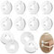 Lot de 12 cache-tuyaux de radiateur 12 mm - En plastique - Blanc - 3 modèles au choix
