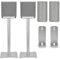 2-Pack Speaker Stand for Sonys HT-A9M2/HT-A9 & SA-RRS5 Wireless Rear Speakers, Speaker Floor Stands with Cable Management, Compatible with Sonys SA-RS5 Home Theater System (Silver)