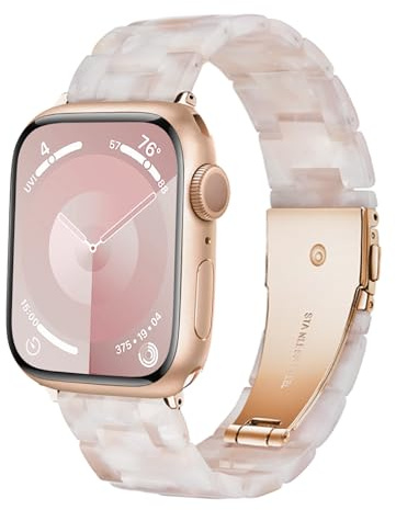 Vamyzji Compatible con Correa Apple Watch 49mm 46mm 45mm 44mm 42mm 41mm 40mm 38mm, Ligera Resina Resistente al Agua de Correa de Repuesto para Apple Watch Ultra 3 2 1 SE Series 11 10 9 8 7 6 5 4 3 2 1