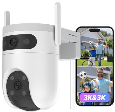 EZVIZ 4G LTE Security Camera Outdoor No WiFi, Dual Lens Weatherproof IP65 | Dual 4G & Wi-Fi 6 connectivity, 3K Resolution, AI human/vehicle tracking, color night vision, Active defense,Two-way talk