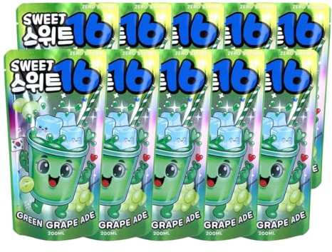 Sweet16 Grüne Traubenlimonade Green Grape zuckerfrei 200ml 10er Pack
