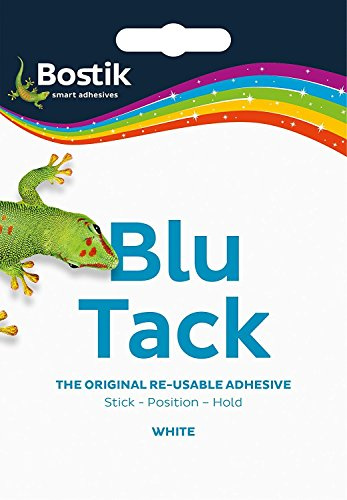 2 x Bostik Blu-tack Mastic Putty Adhesive Non-toxic White 60g Ref 801127