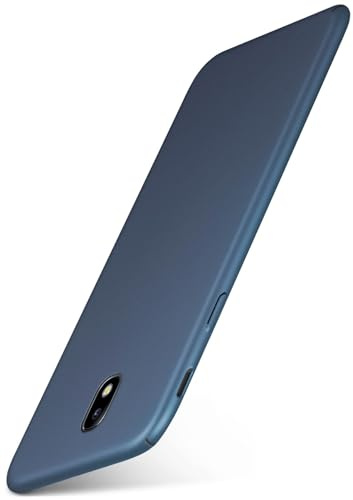 moex für Samsung Galaxy J5 (2017) Hülle Ultra Dünn, Schutzhülle mit erhöhtem Kameraschutz, Slim Cover Hardcase Backcover, Dünnste Handyhülle Minimalistisch Alpha Case, Metallic Blau