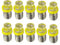 Ruiandsion LED-Leuchtmittel, 6 V, E10, Weiß, Blau, Rot, Grün, Gelb, E10-Sockel, für Scheinwerfer, Taschenlampe, Mini-Stirnlampe, Negative Erde (Gelb), 10 Stück