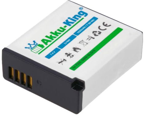 Akku-King Akku kompatibel mit Panasonic DMW-BLG10, DMW-BLG10E - Li-Ion 1025mAh - für LUMIX DMC-GF6, DMC-GF6W, DMC-GF6X, DMC-GF6KEG, DMC-LX100, DMC-GX80