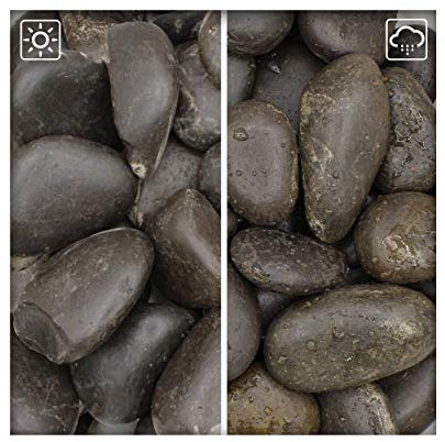 Kieskönig Schwarzer Zierkies Flusskiesel River Pebbles Gartenkies Gartenteich 30/60 10 kg