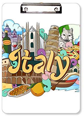 Pisa Mailand Dom Italien Graffiti Klemmbrett Ordner Schreibblock Trägerplatte A4