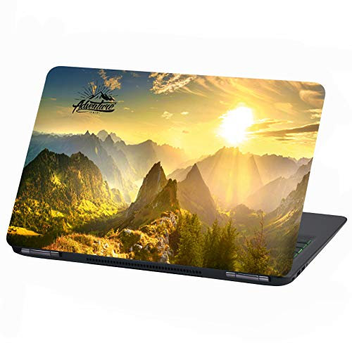 Laptop Folie Cover Adventure Klebefolie Notebook Aufkleber Schutzhülle selbstklebend Vinyl Skin Sticker (17 Zoll, LP14 Mountain Sun)
