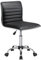Yaheetech Bürostuhl Drehstuhl ergonomischer Schreibtischstuhl, Drehsessel mit Rollen, ohne Armlehne, 360° drehbar, höhenverstellbarer, aus Kunstleder