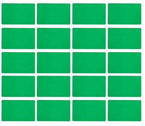 50Pcs Visitenkarte der Aluminiumlegierung leere Visitenkarten Geschäftszubehör für DIY-Gravur(Grün)