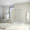 AICA paroi de douche 50x200cm+30x200cm paroi de douche à l'italienne avec un retour de 30cm et une barre de fixation extensible